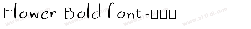 Flower Bold font字体转换